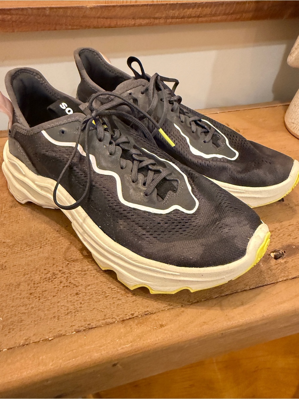 Women’s Sorel  Black and Yellow Running Shoes (9.5)
